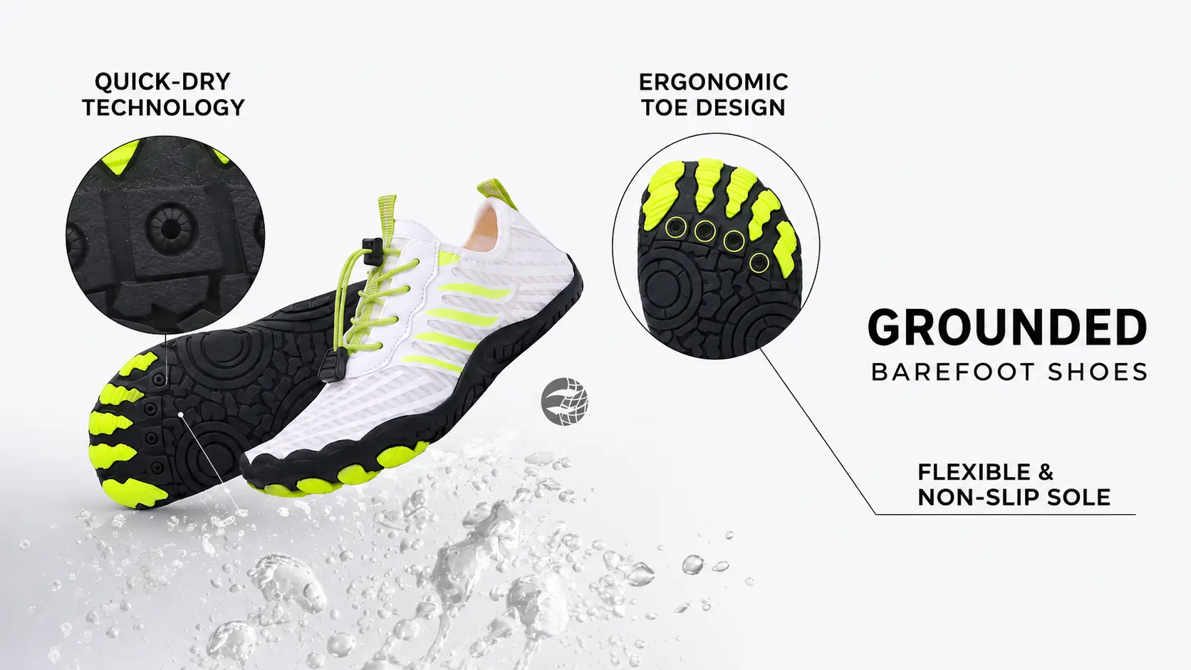 Grounded Footwear Barefoot Shoes Features