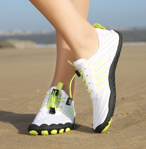 Woman wearing Grounded Footwear Shoes